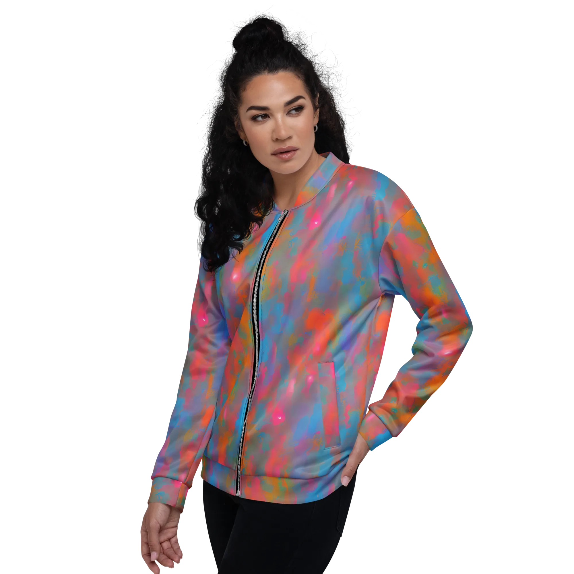 Electric Colorwash on Bomber Jacket — Left