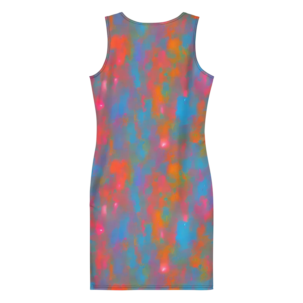 Electric Colorwash on Bodycon Dress — Back