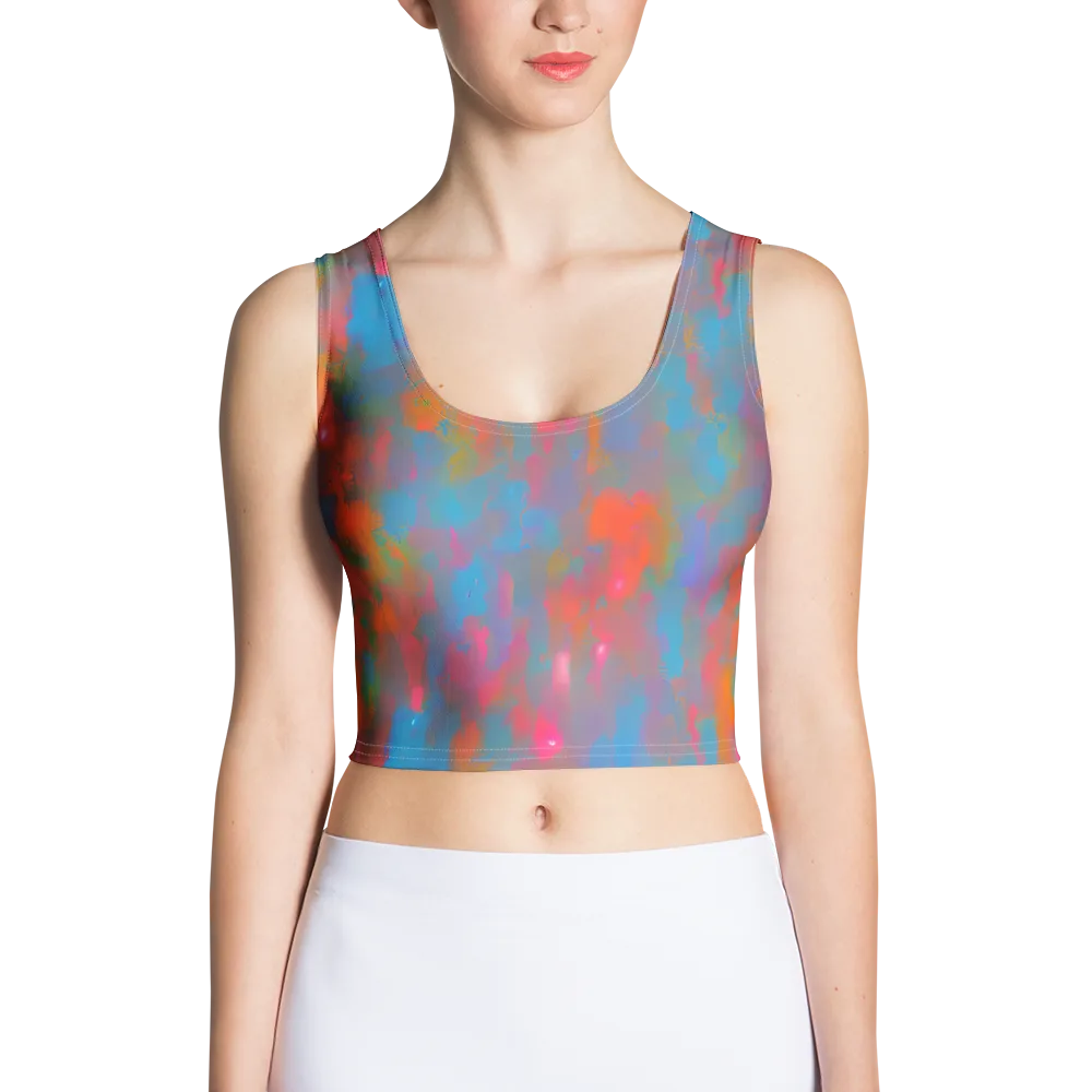 Electric Colorwash on Crop Top — Front