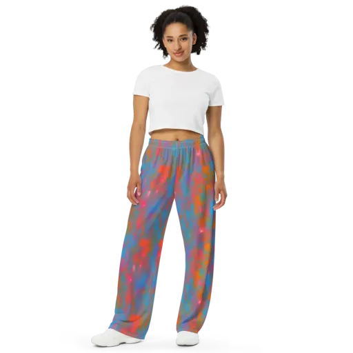 Electric Colorwash on a Wide-Leg Pants