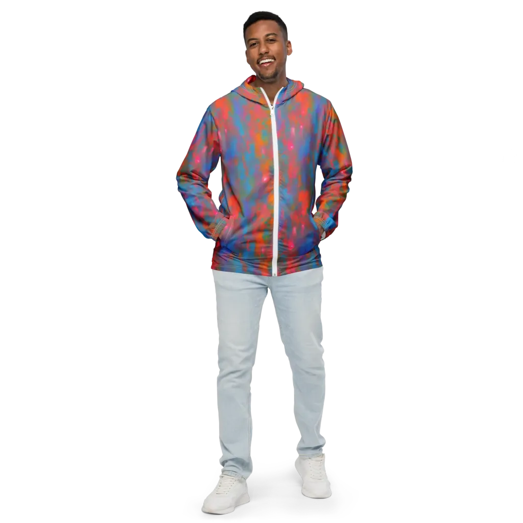 Electric Colorwash on Men's Windbreaker — Front