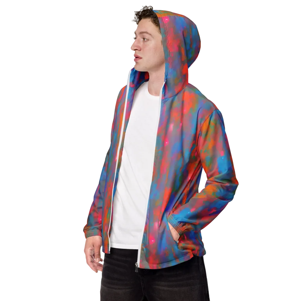 Electric Colorwash on Men's Windbreaker — Left Front