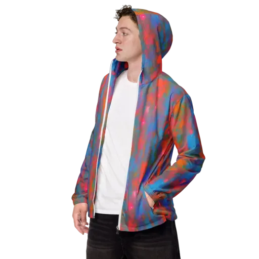 Electric Colorwash on a Men's Windbreaker