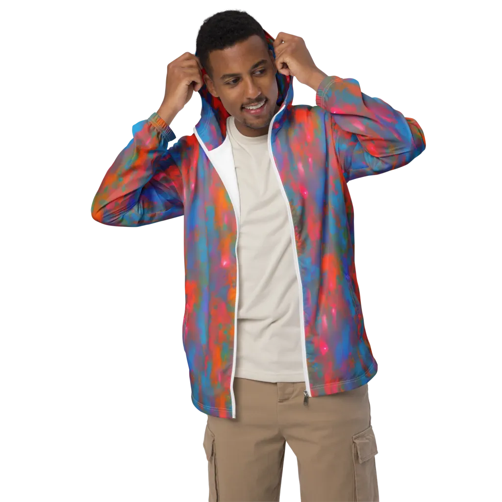 Electric Colorwash on Men's Windbreaker — Front