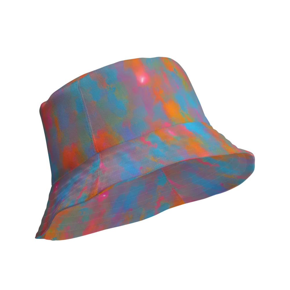 Electric Colorwash on Reversible Bucket Hat — Product details Outside