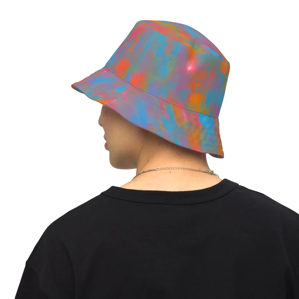 Electric Colorwash on Reversible Bucket Hat — Back Inside