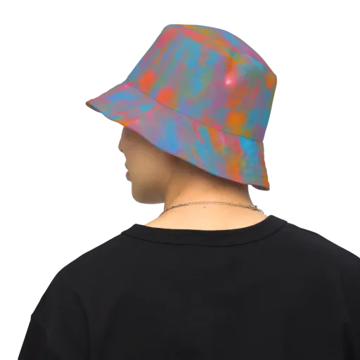 Electric Colorwash on a Reversible Bucket Hat