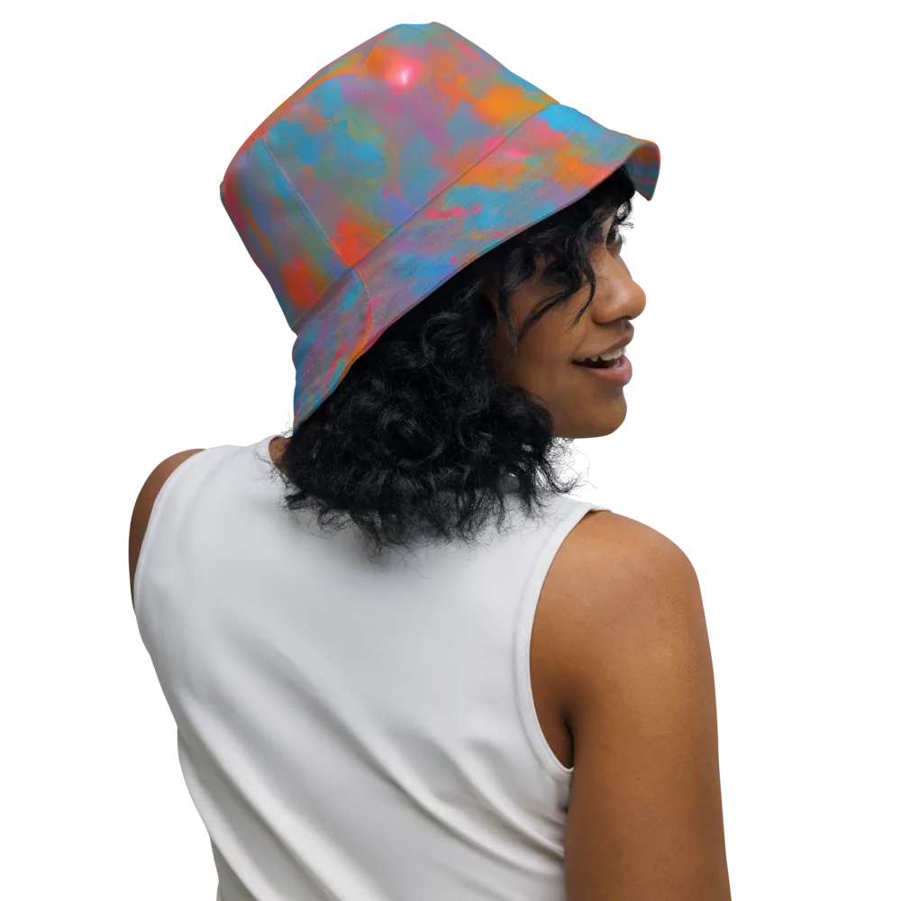 Electric Colorwash on Reversible Bucket Hat — Right Outside