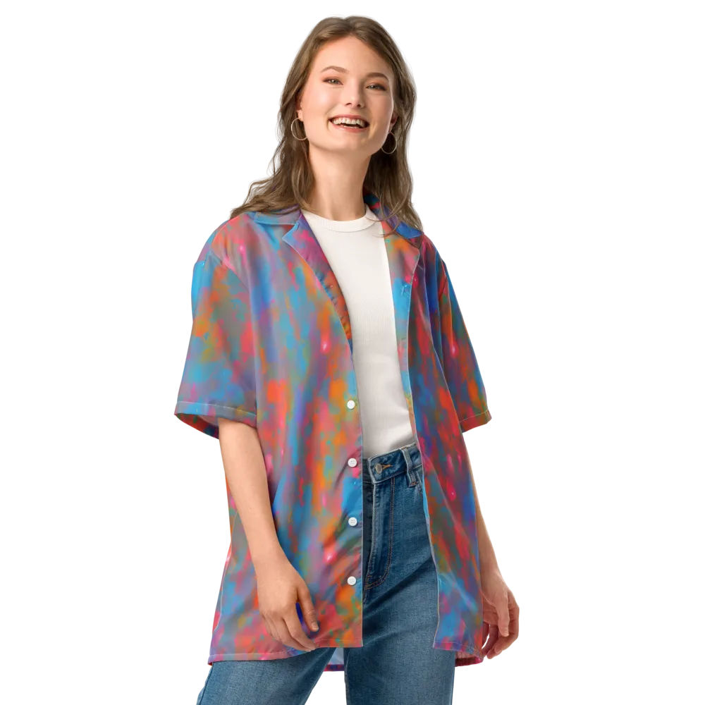 Electric Colorwash on Button Shirt — Front