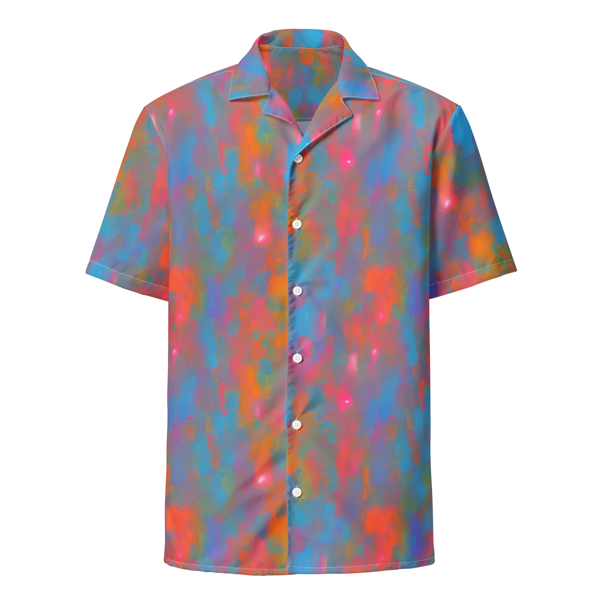 Electric Colorwash on Button Shirt — Front