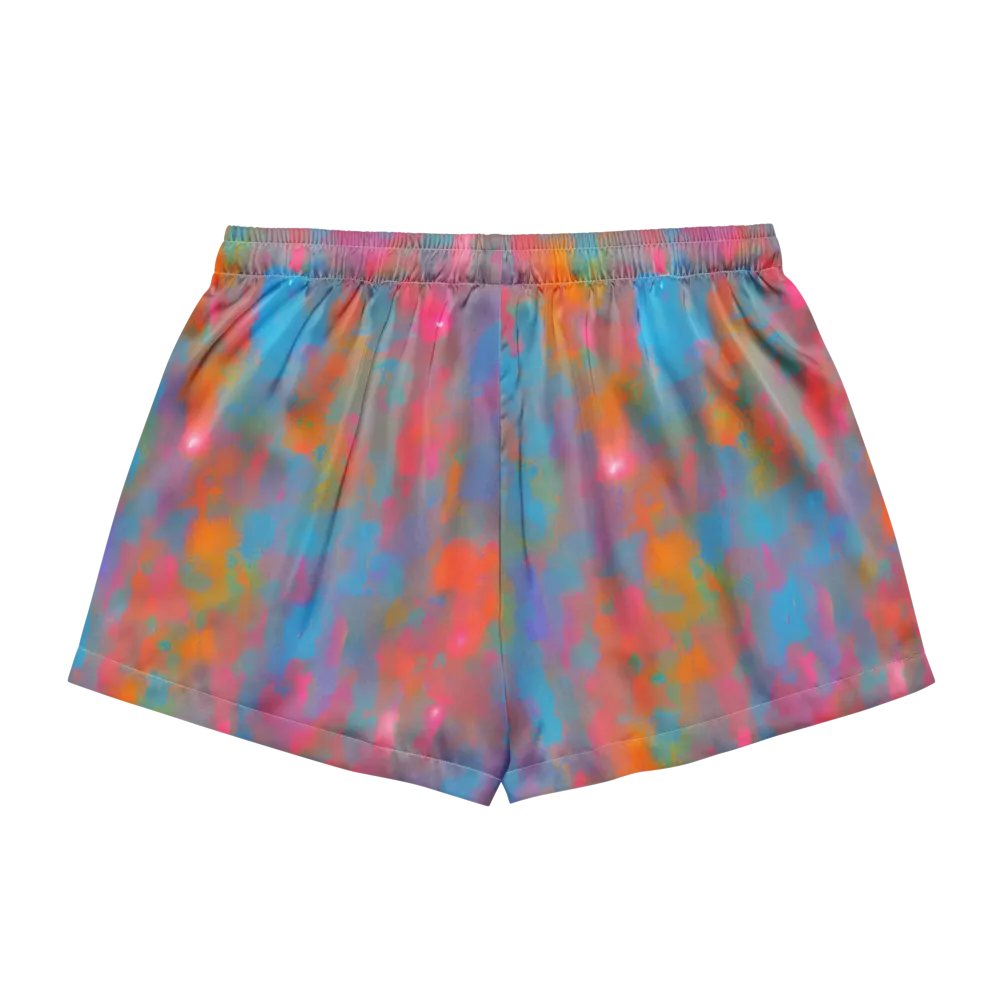 Electric Colorwash on Women's Pajama Shorts — Back