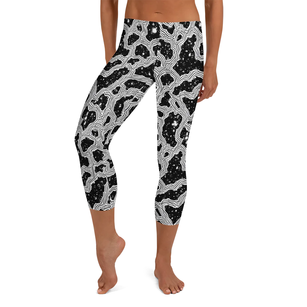Inkstone Circuit on Capri Leggings — Front