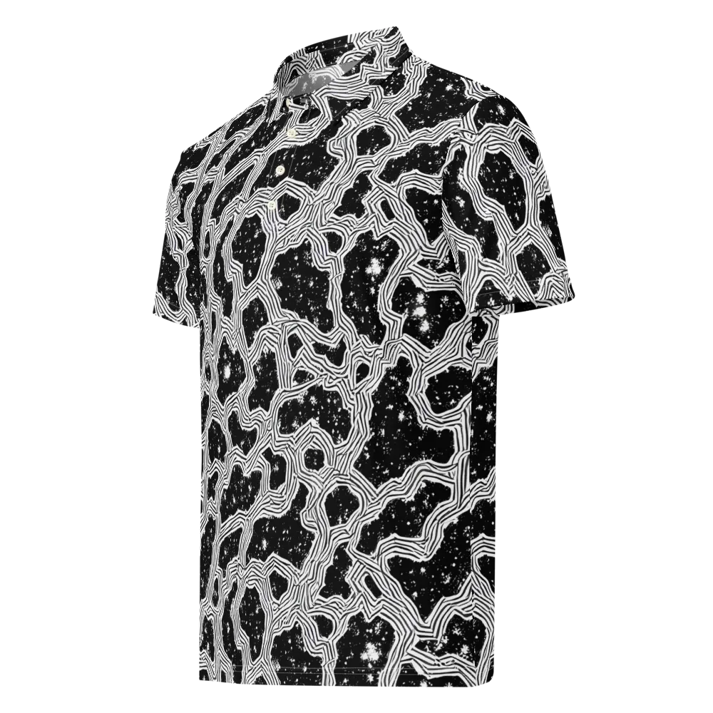 Inkstone Circuit on Men's Slim Fit Polo Shirt — Left Front