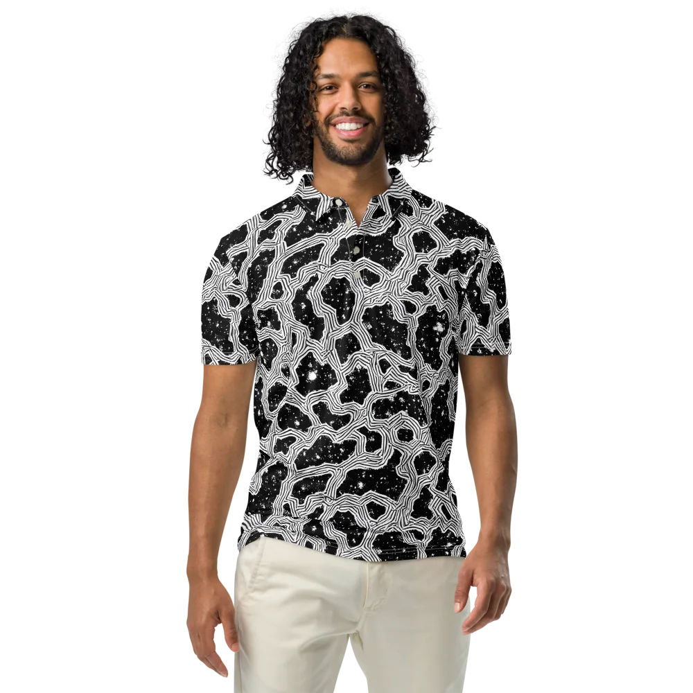 Inkstone Circuit on Men's Slim Fit Polo Shirt — Front