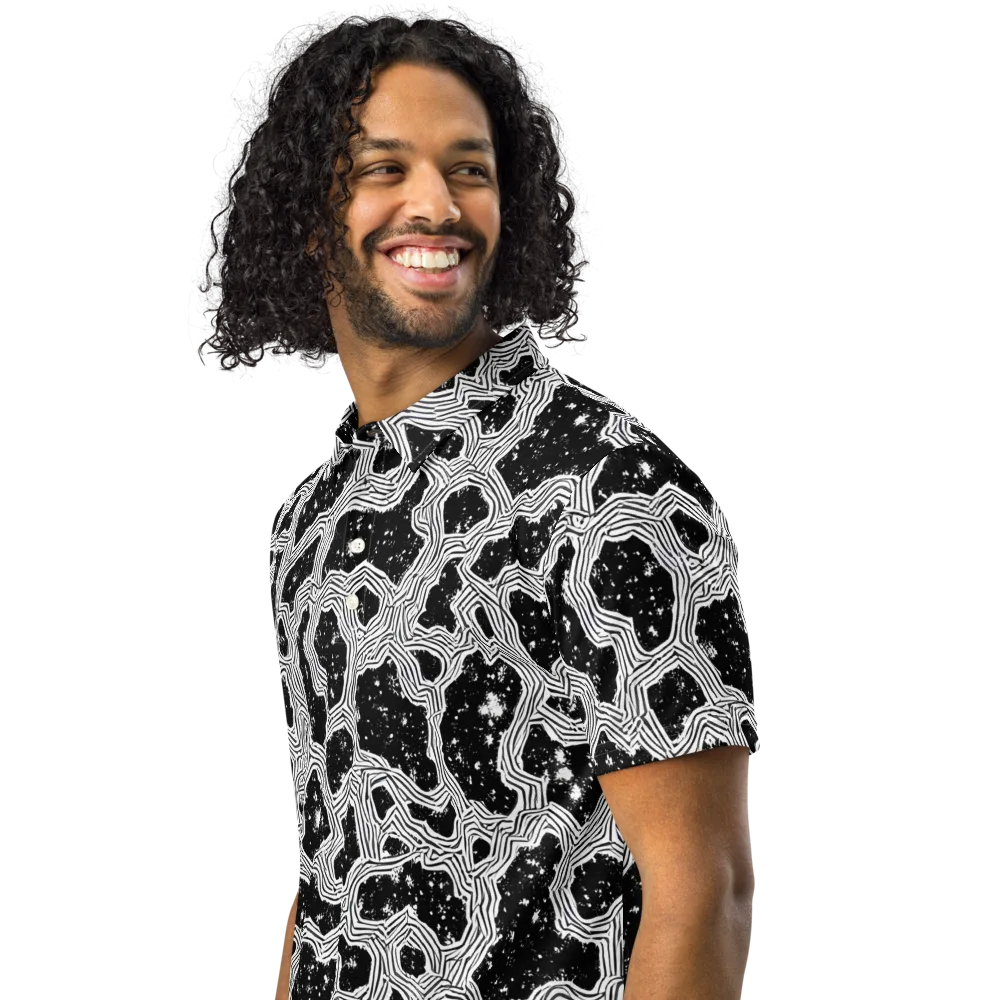 Inkstone Circuit on Men's Slim Fit Polo Shirt — Left Front