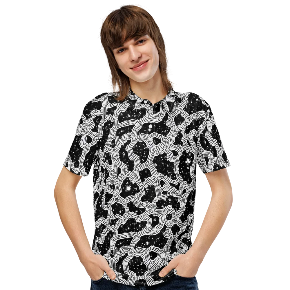 Inkstone Circuit on Men's Slim Fit Polo Shirt — Front