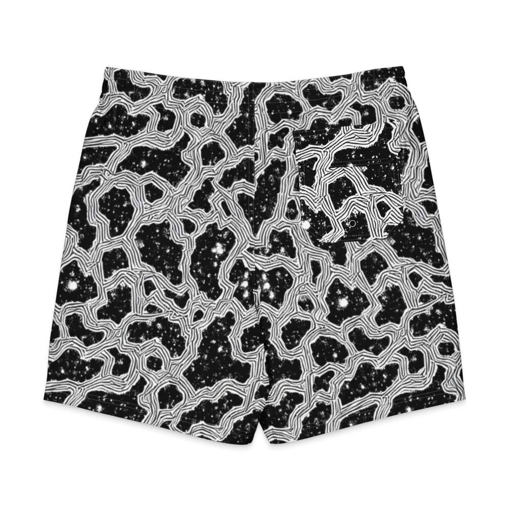 Inkstone Circuit on Men's Board Shorts — Back
