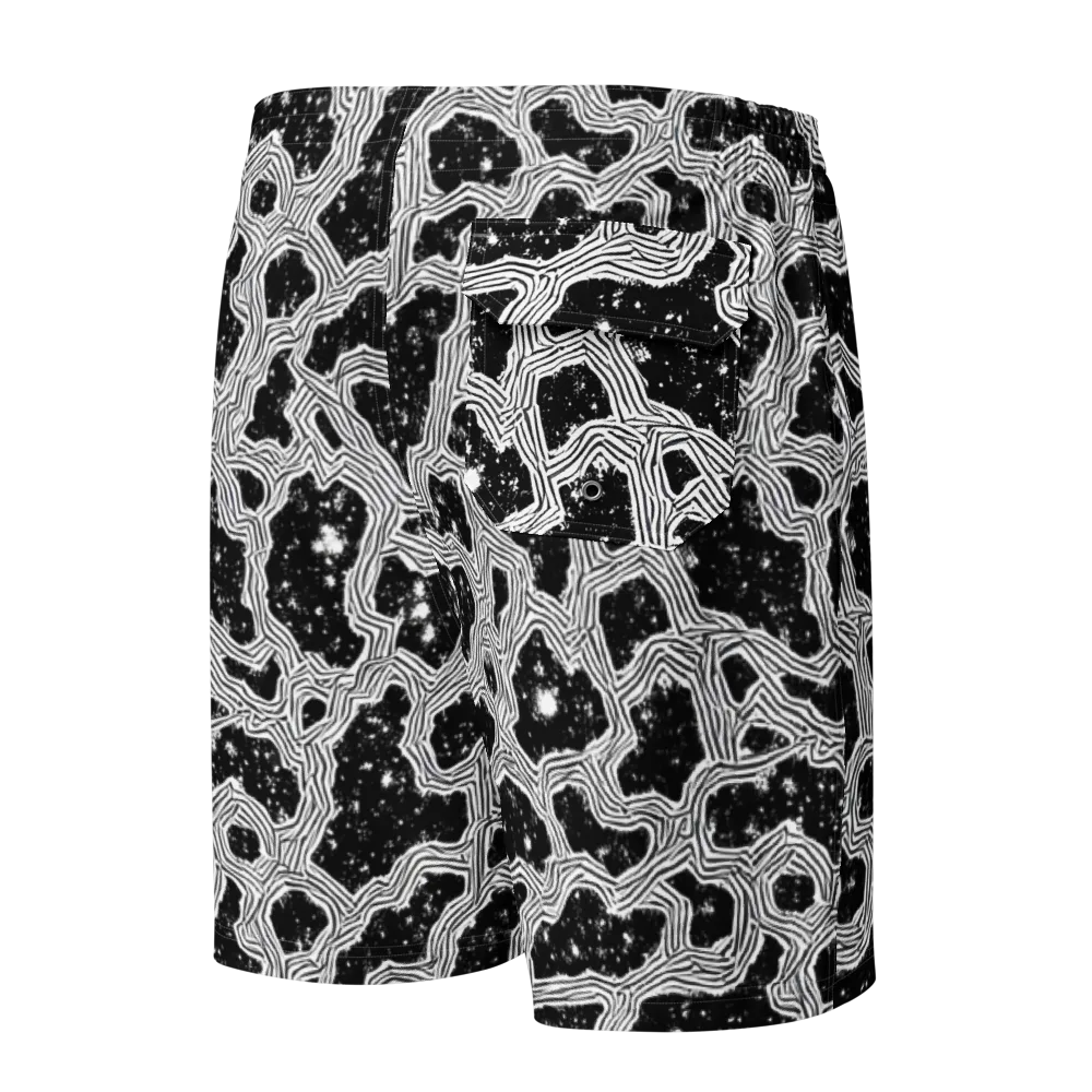 Inkstone Circuit on Men's Board Shorts — Back