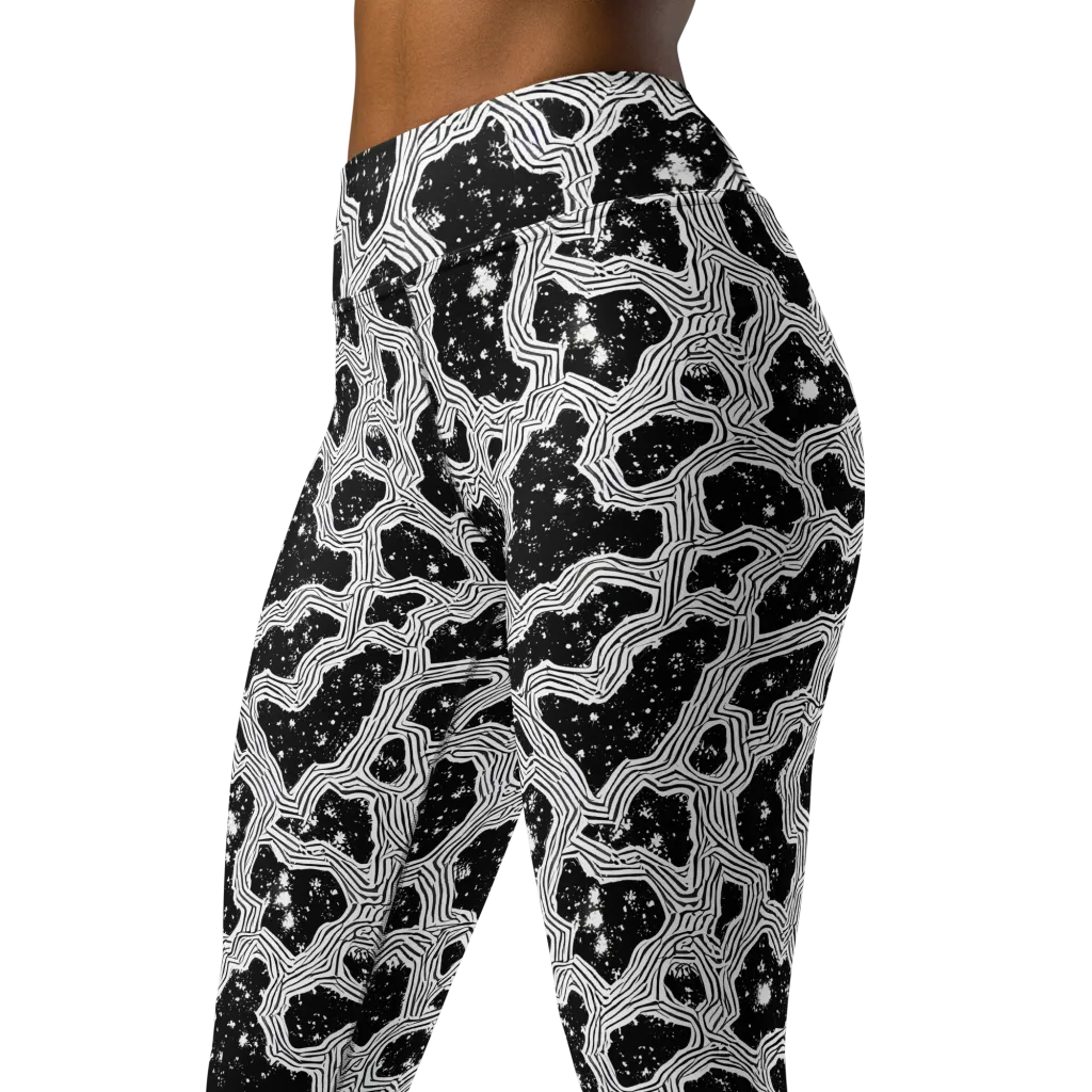 Inkstone Circuit on Yoga Leggings — Left Front