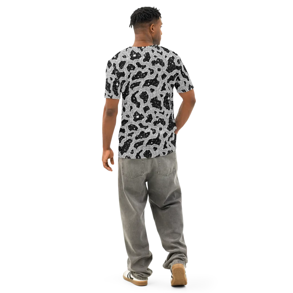 Inkstone Circuit on Men's Cotton Crew Neck T-Shirt — Back