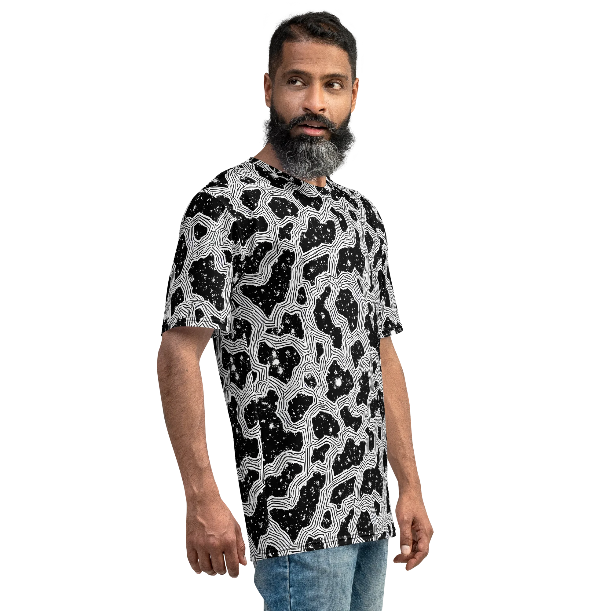 Inkstone Circuit on Men's Crew Neck T-Shirt — Right