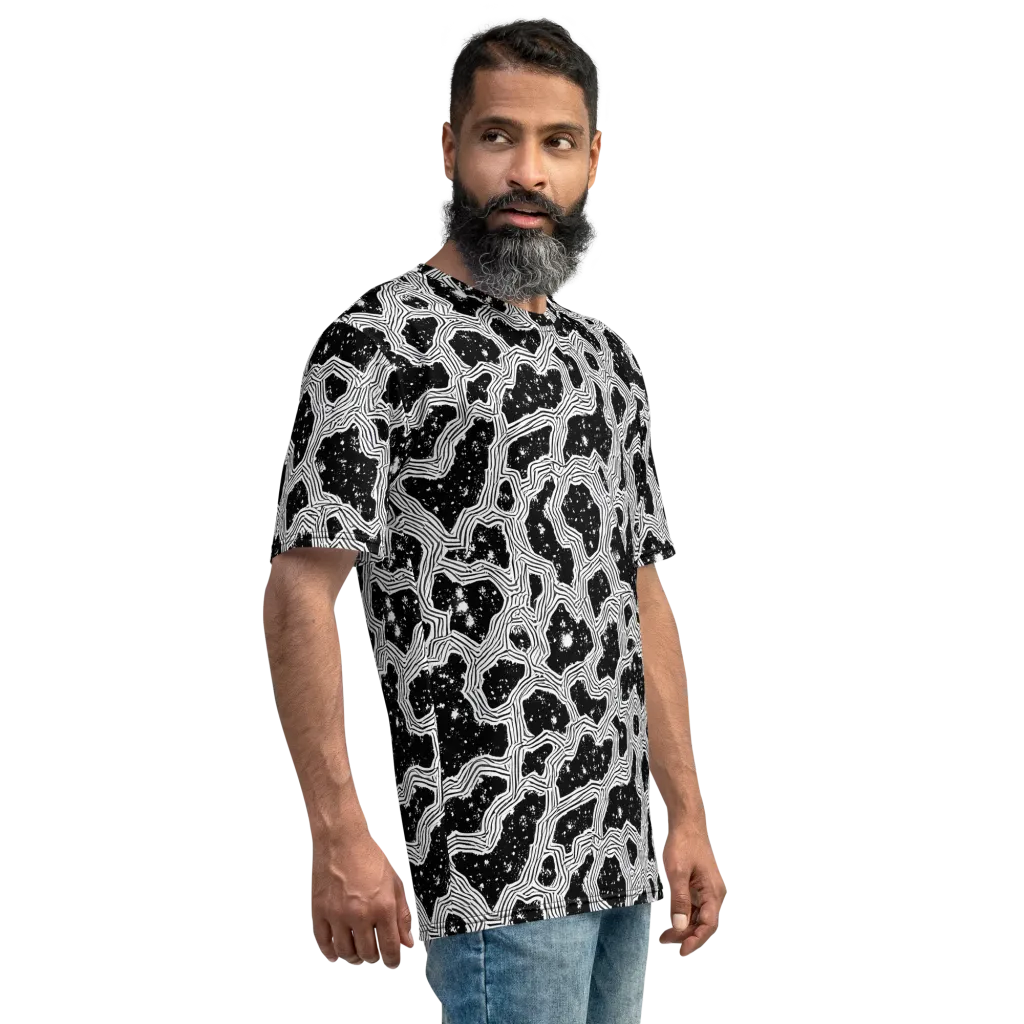 Inkstone Circuit on Men's Crew Neck T-Shirt — Right