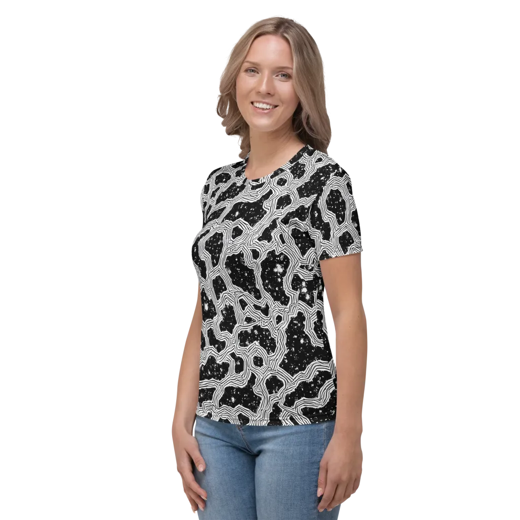 Inkstone Circuit on Women's Crew Neck T-Shirt — Left