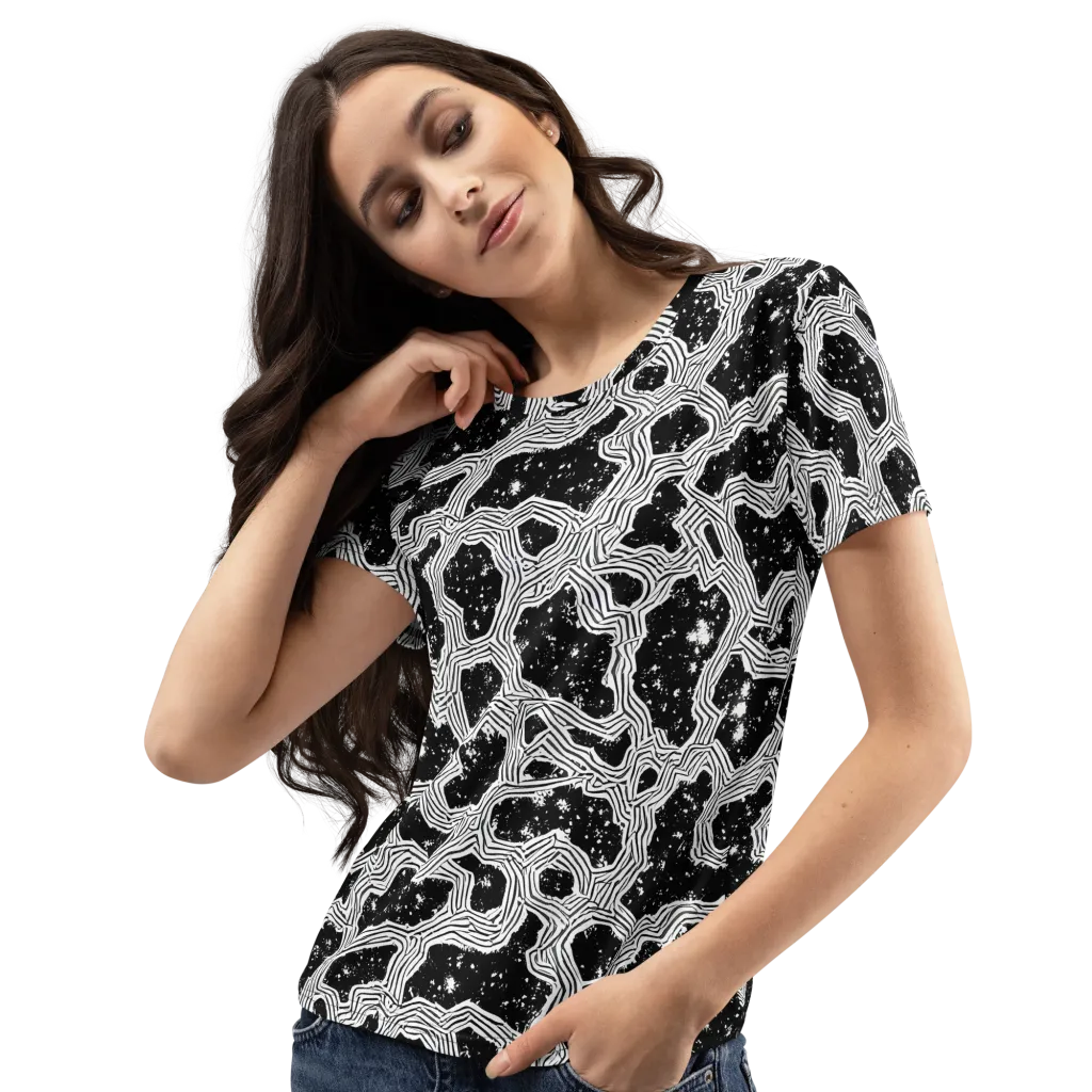 Inkstone Circuit on Women's Crew Neck T-Shirt — Left Front
