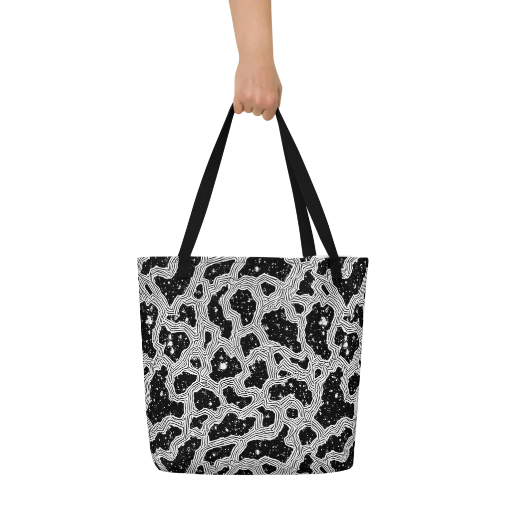 Inkstone Circuit on Large Tote Bag W/ Pocket — Front