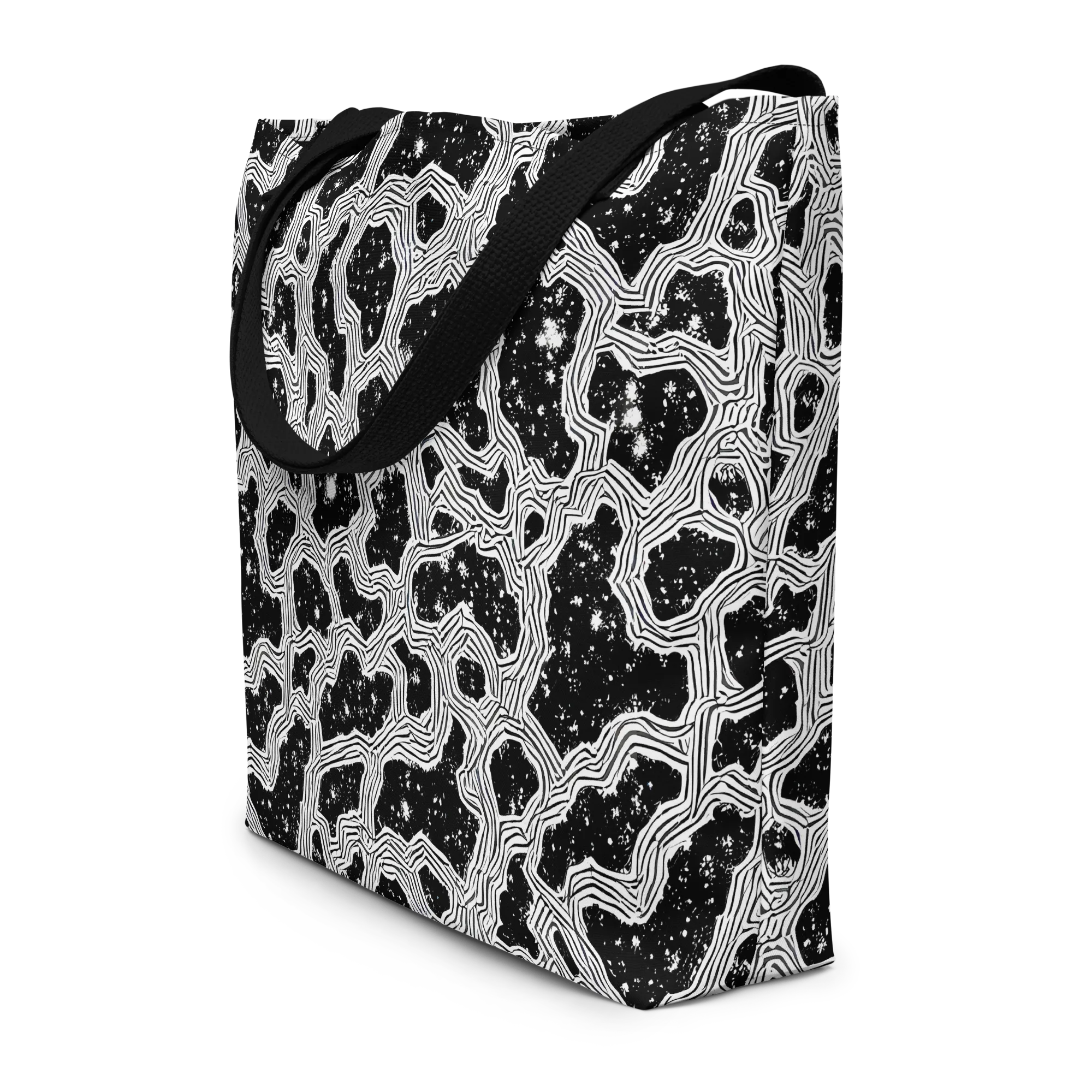 Inkstone Circuit on Large Tote Bag W/ Pocket — Front