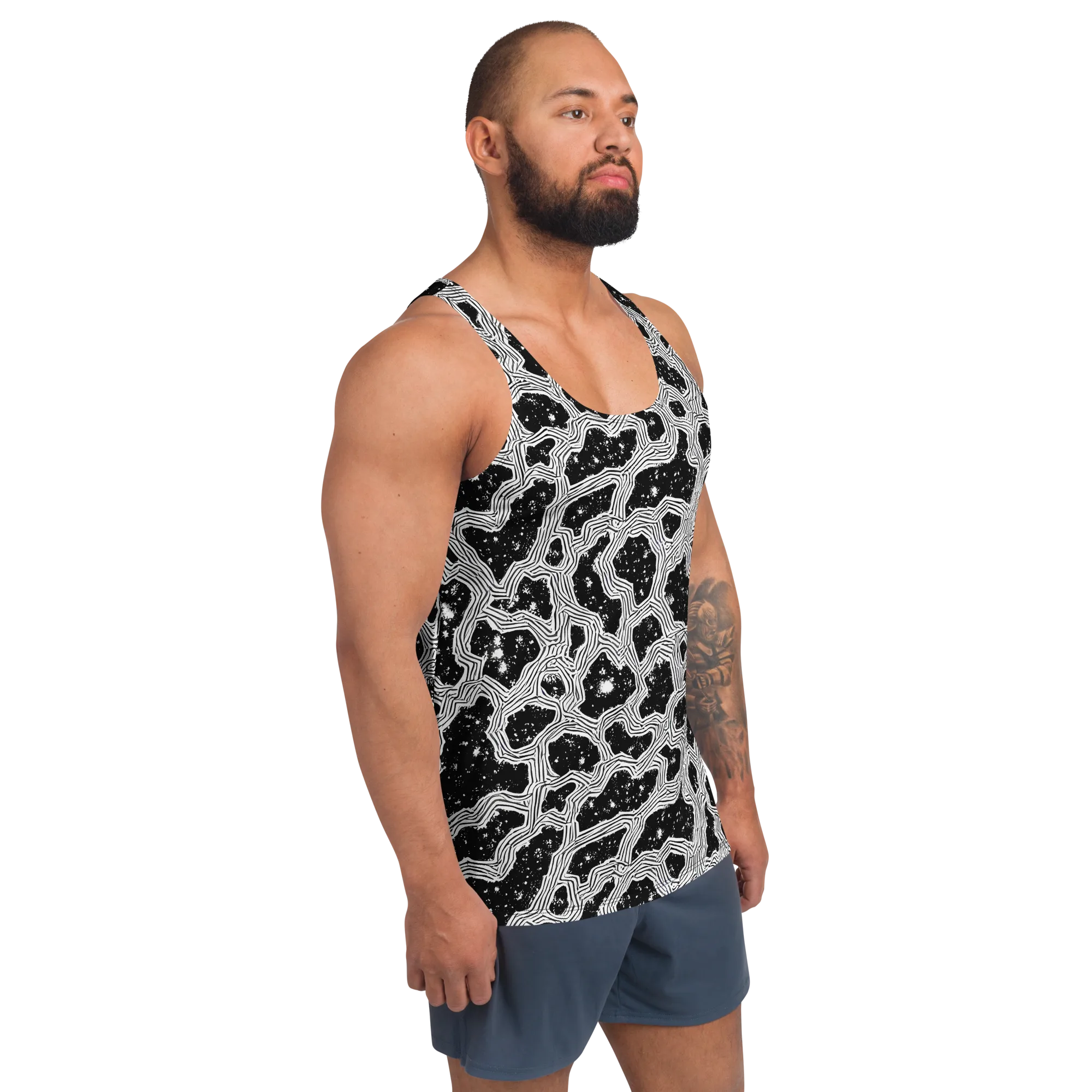 Inkstone Circuit on Men's Tank Top — Right Front