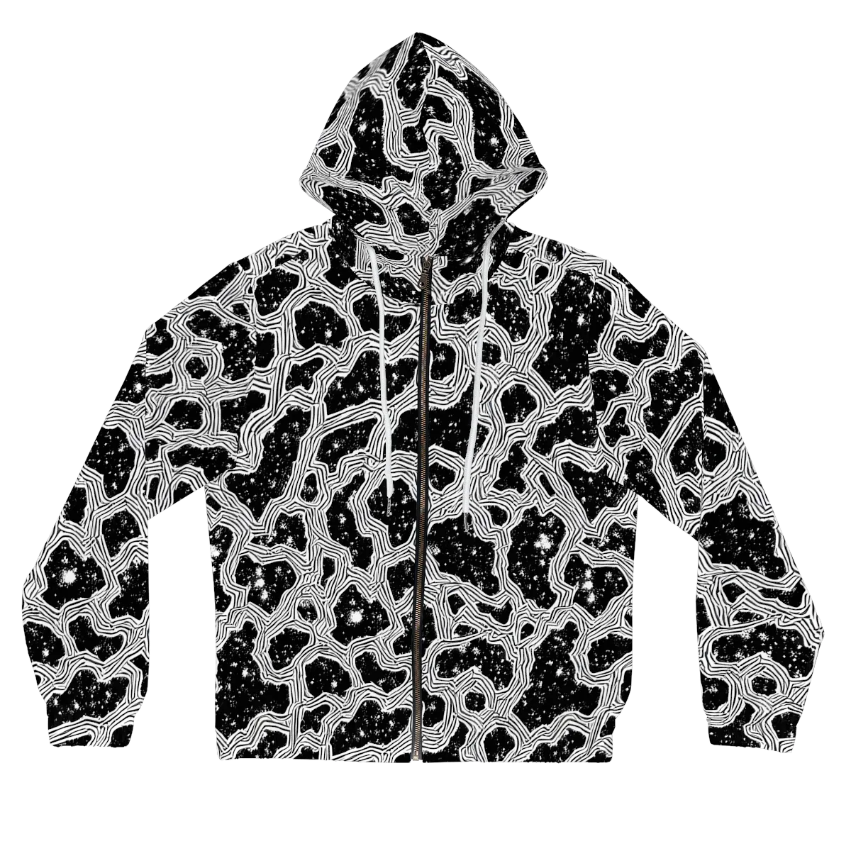 Inkstone Circuit on Women's Full-Zip Hoodie — Front