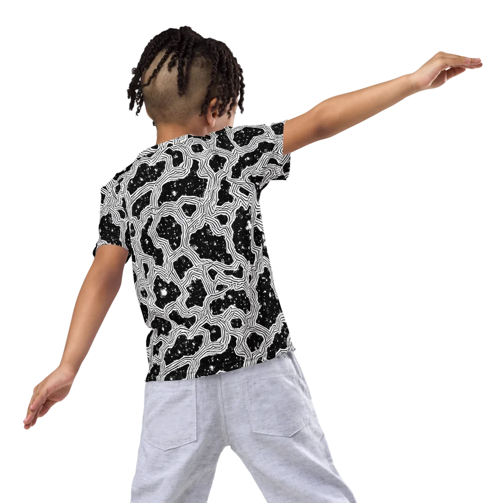 Inkstone Circuit on Kids Crew Neck T-Shirt — Back