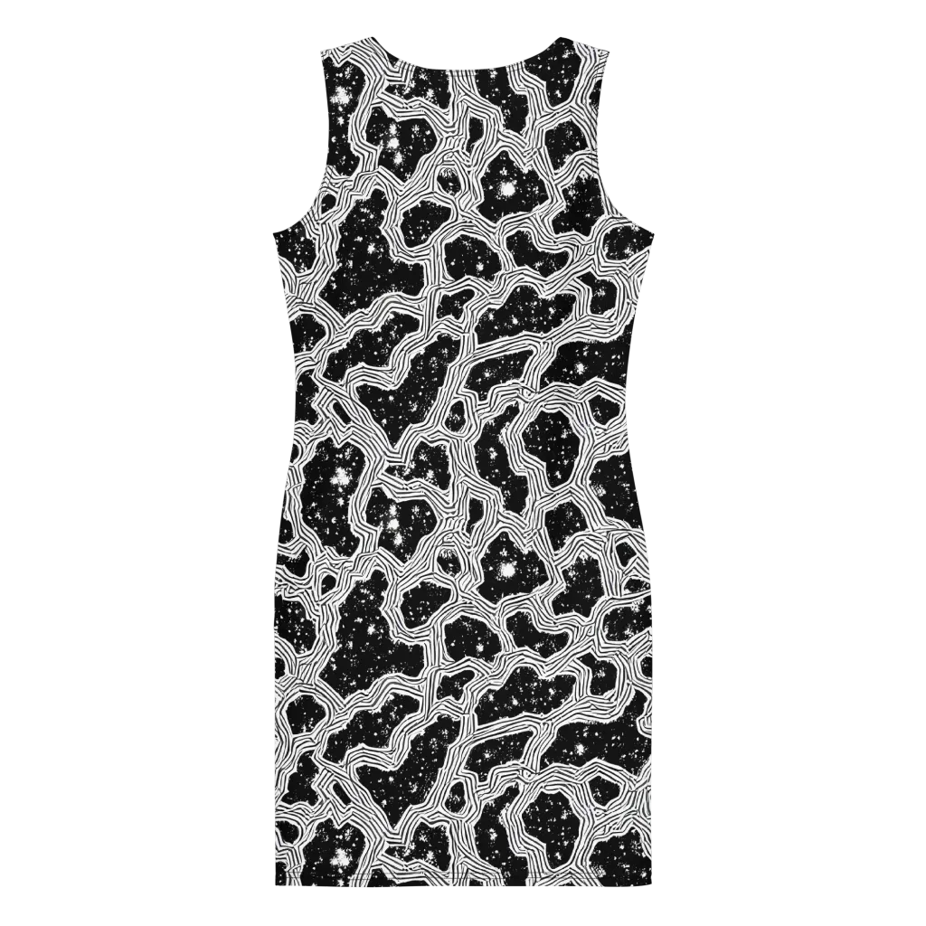 Inkstone Circuit on Bodycon Dress — Back
