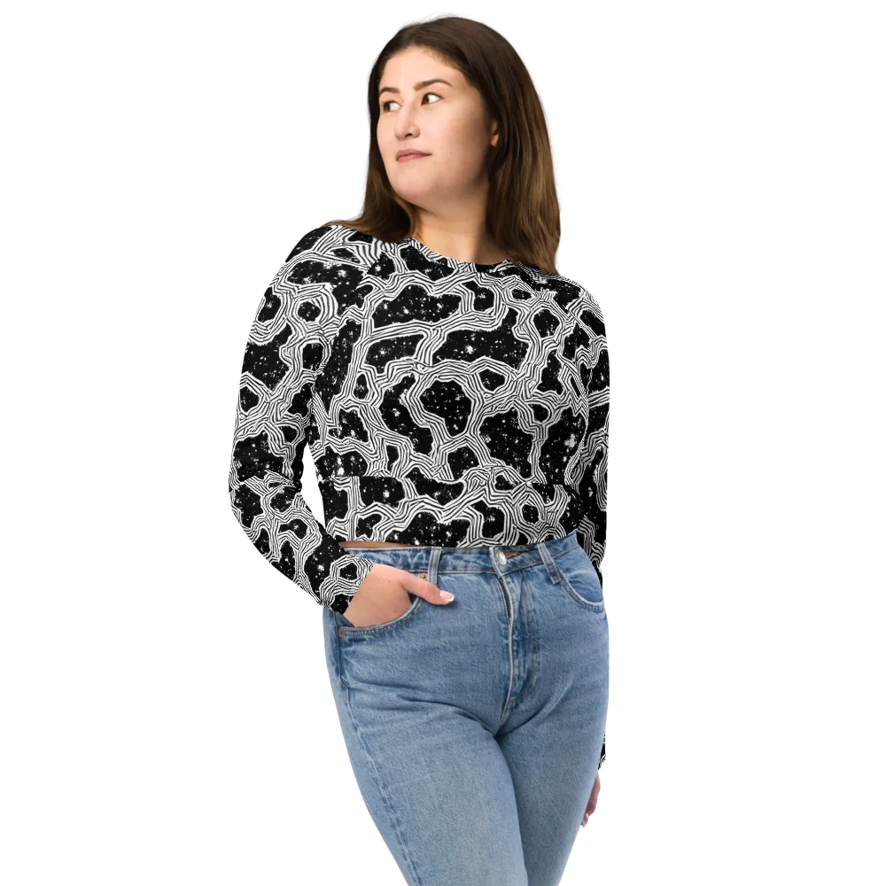 Inkstone Circuit on Long Sleeve Crop Top — Front