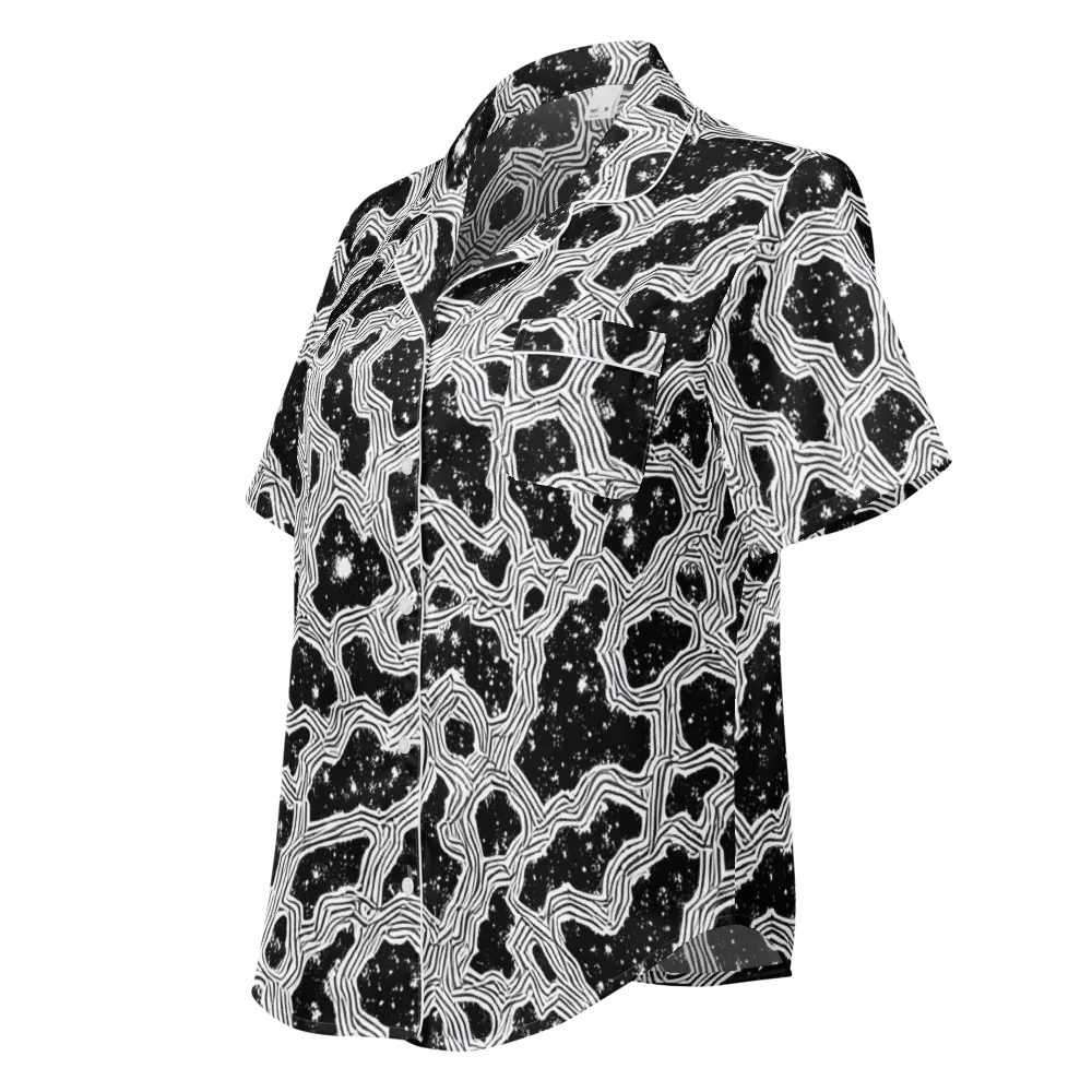 Inkstone Circuit on Women's Short Sleeve Pajama Top — Left Front