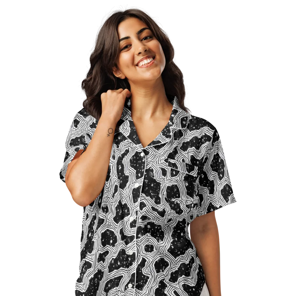 Inkstone Circuit on Women's Short Sleeve Pajama Top — Front