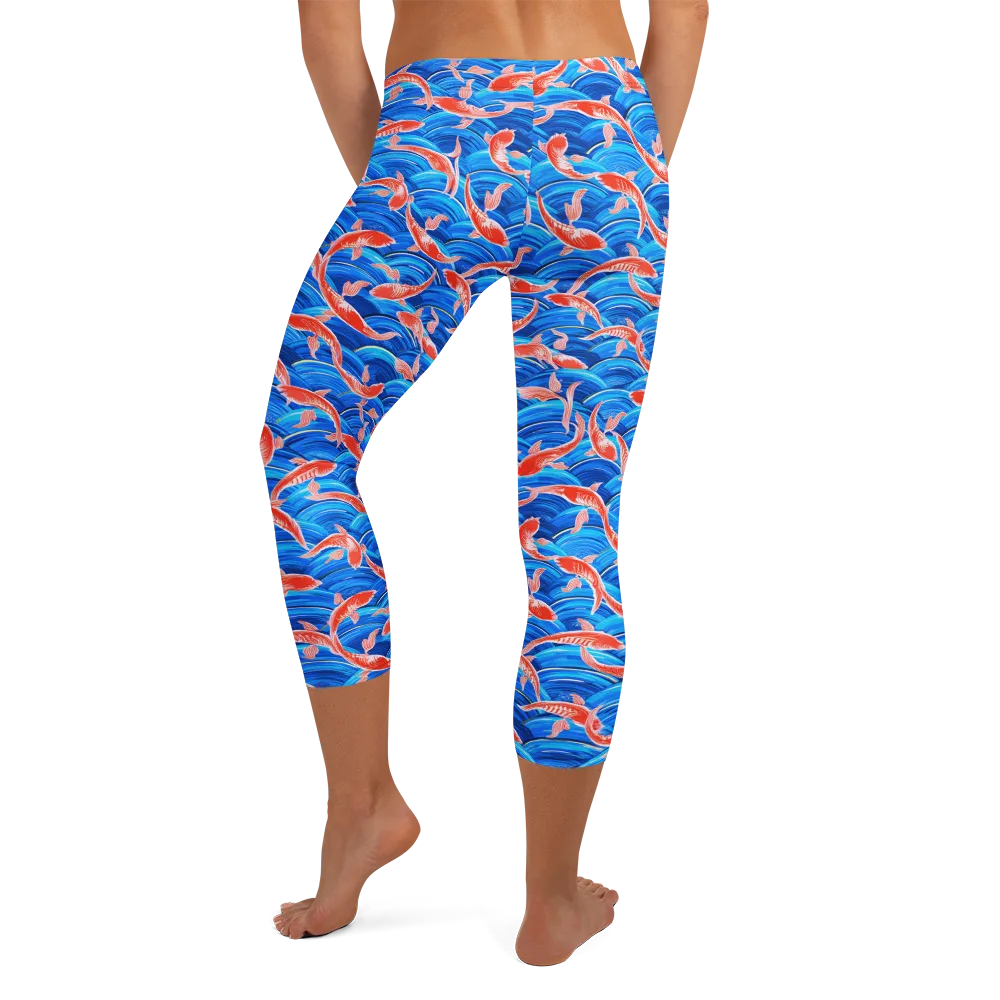 Redfin Reverie on Capri Leggings — Back