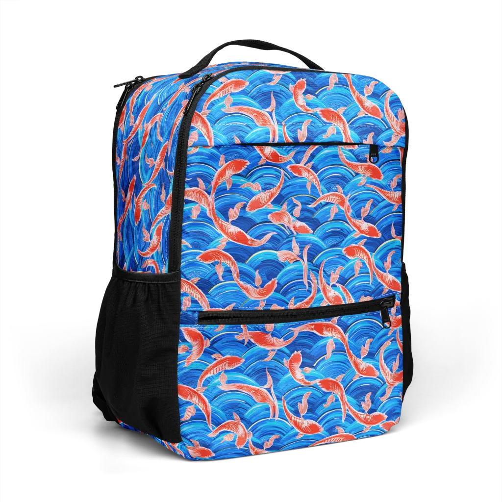 Redfin Reverie on Utility Backpack — Right Front