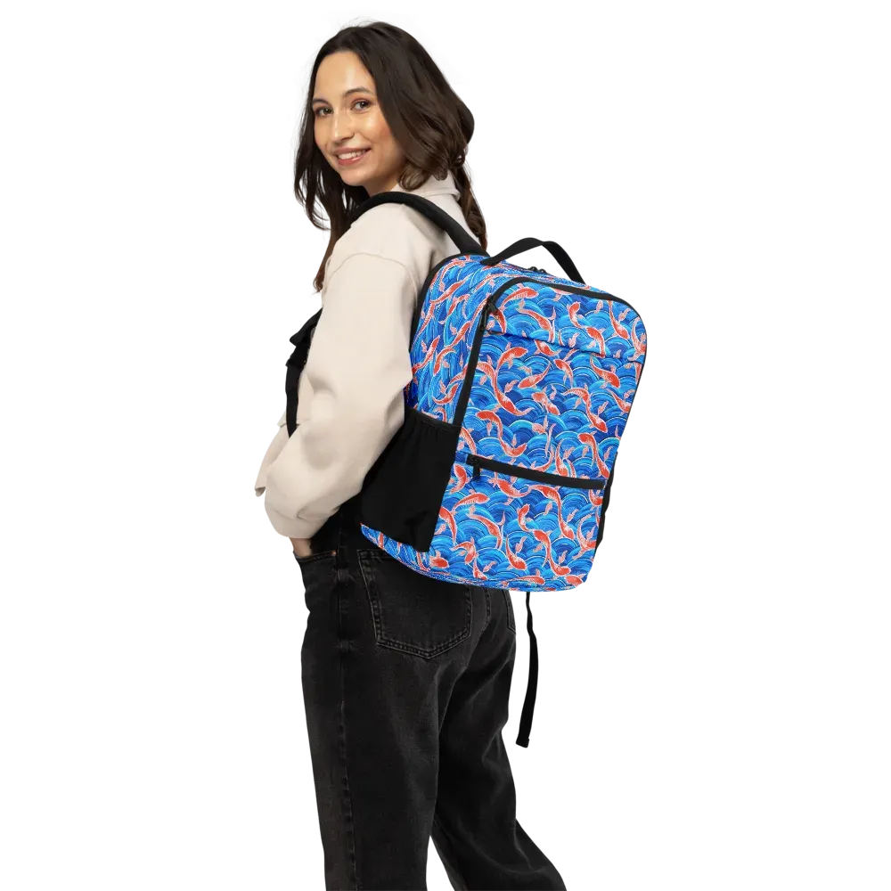 Redfin Reverie on Utility Backpack — Back