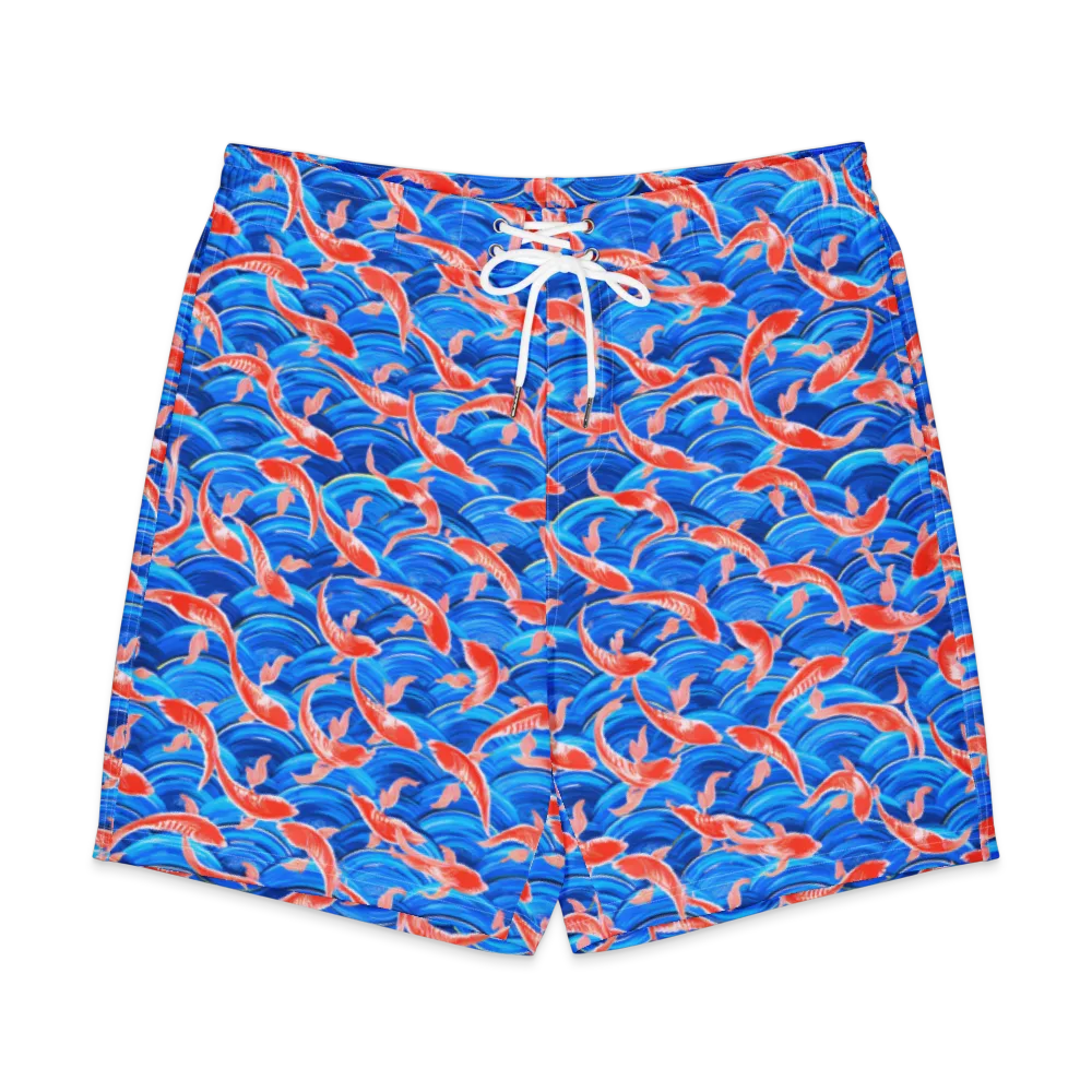Redfin Reverie on Men's Board Shorts — Front