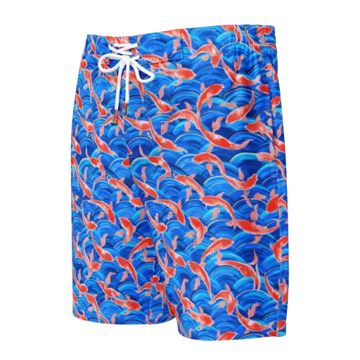 Redfin Reverie on a Men's Board Shorts