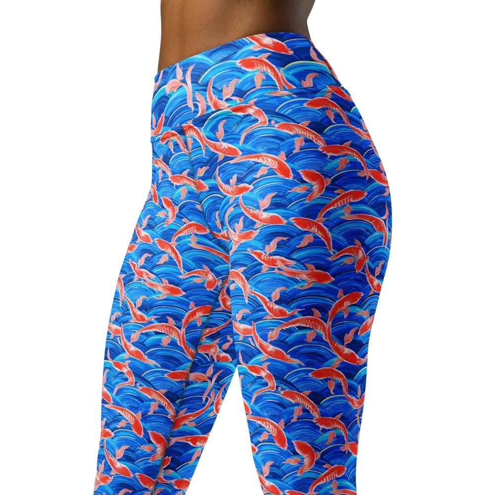Redfin Reverie on Yoga Leggings — Left Front
