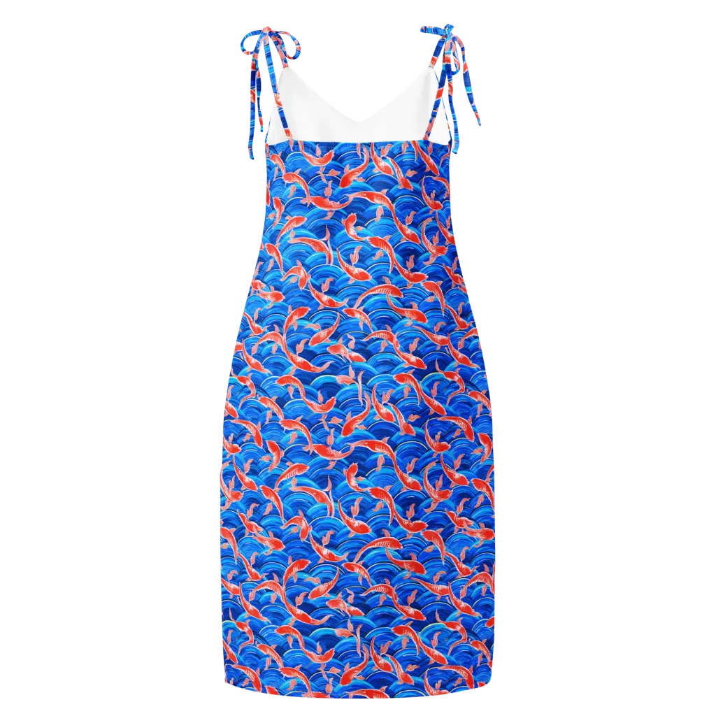 Redfin Reverie on Slip Dress — Back