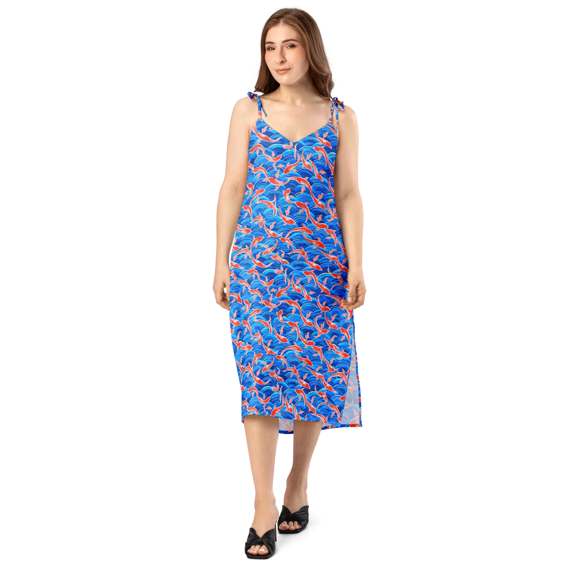 Redfin Reverie on Slip Dress — Front