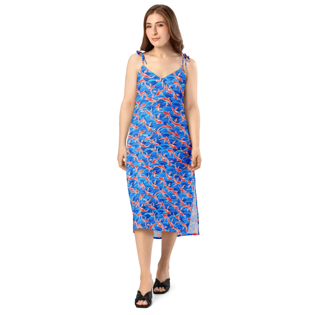 Redfin Reverie on Slip Dress — Front