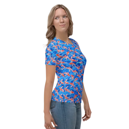 Redfin Reverie on a Women's Crew Neck T-Shirt