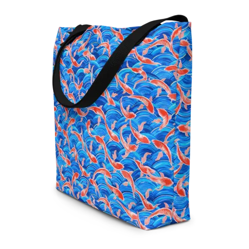 Redfin Reverie on a Large Tote Bag W/ Pocket