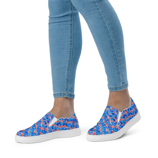 Redfin Reverie on a Women's Slip-On Canvas Shoes