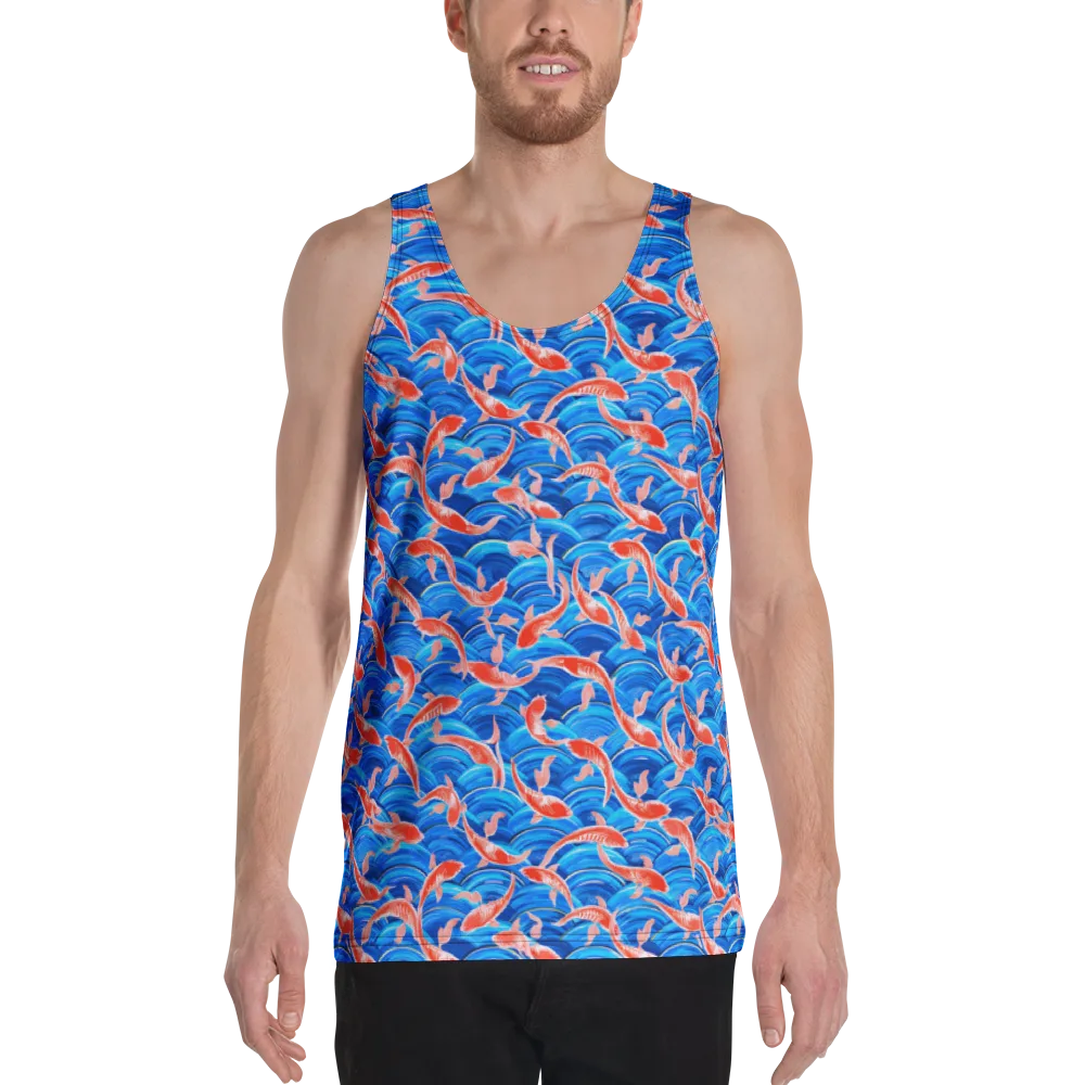 Redfin Reverie on Men's Tank Top — Front